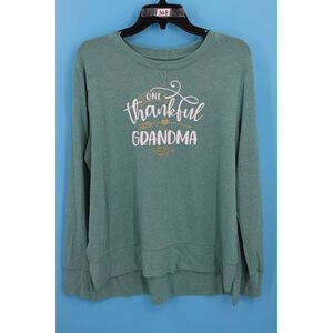 POSITIVE TEES ONE THANKFUL GRANDMA SUPER SOFT LONG SLEEVE TEE L 12/14